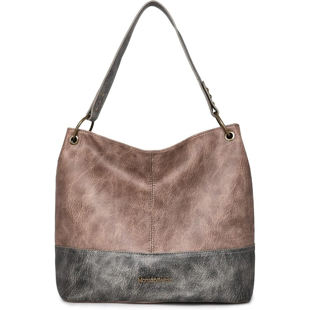Women A-khaki Imported Zipper Ladies Shoulder Handbags with Back Pocket